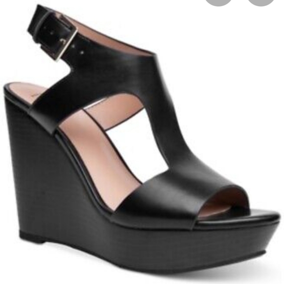 INC International Concepts Shoes - INC International Concepts Valleri Wedge Sandals Black 7.5